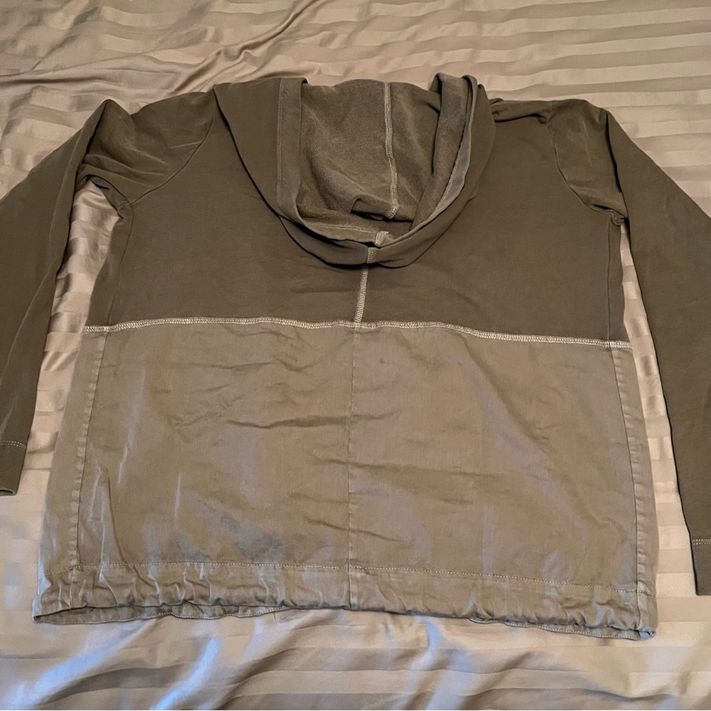 Anthropologie Postmark X-Small Green Open Front Anorak Hooded Jacket - Picture 8 of 15